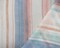 White-Peach-Blue Cotton Famous Maker Vertical Stripe Print Batiste Fabric By the Yard